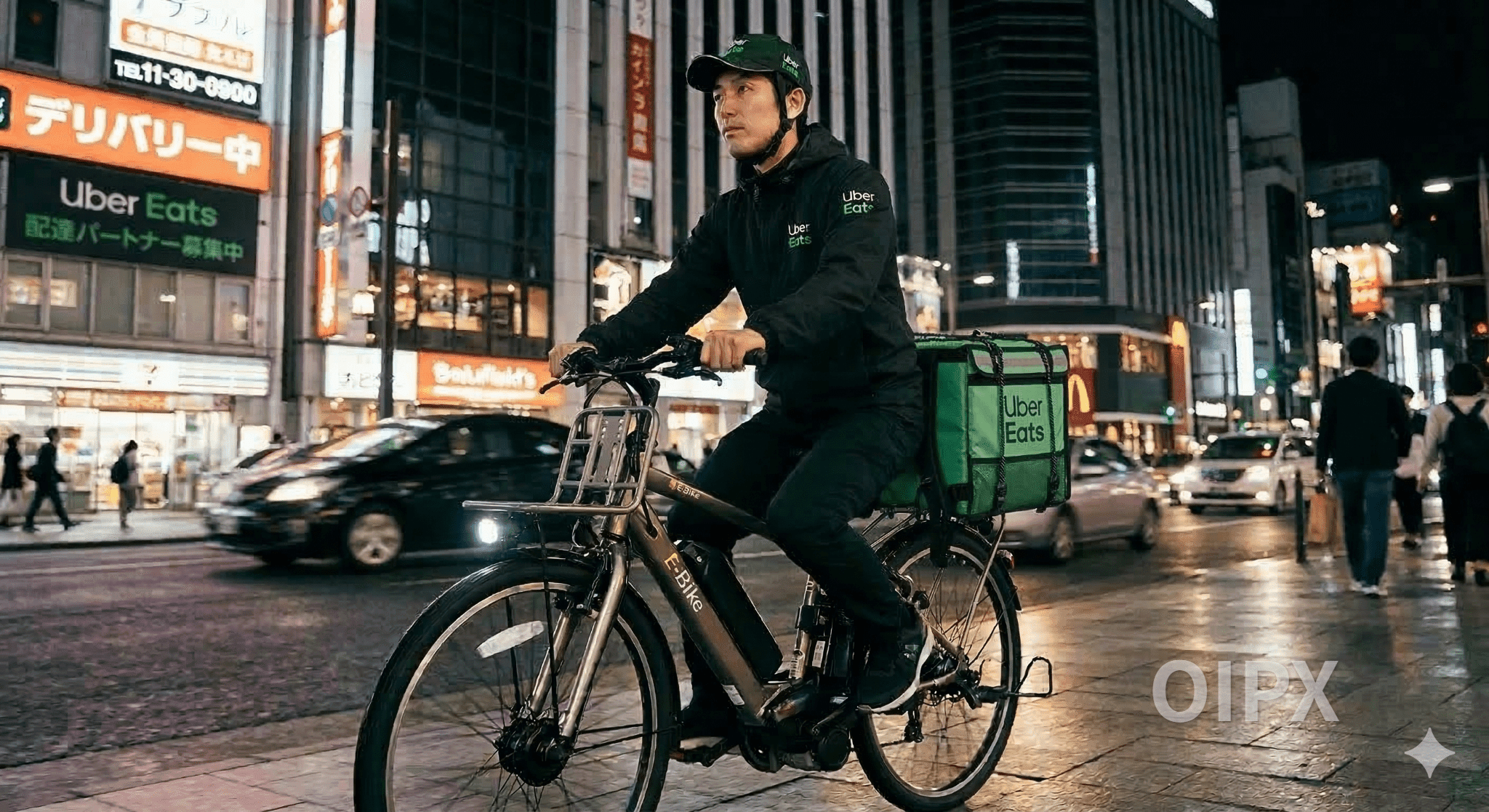 自転車での配達