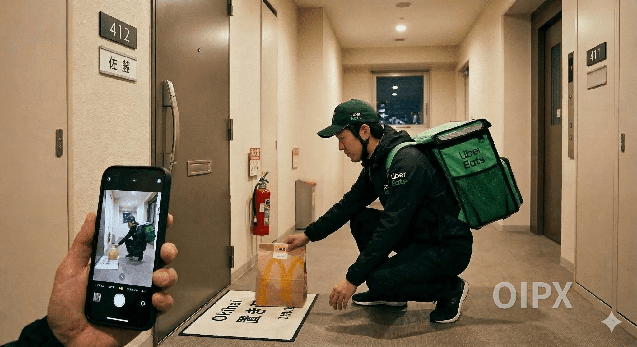 玄関前への置き配